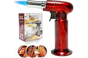 CLDFDC Cannello Da Cucina Fiamma Ossidrica Portatile Con Blocco Di Sicurezza Regolabile Cannello a Gas, Adatto Per Cucina, Pasticceria, Dessert, Panna Cotta, Campeggio,