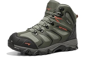 NORTIV 8 Men's Ankle High Waterproof Hiking Boots Backpacking Trekking Trails Shoes