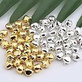 Glöckchen zum Basteln, 200 Stück Weihnachts kleine glöckchen Silber und golden klein, Mini-Glöckchen, Metallglöckchen für DIY