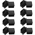 Aster 16 Pack Plastic Hole Plugs, 1 Inch(25mm) Square Tube End Cap, Black Post End Cap Square Tubing Plug for Metal Tubing, Fences, Glide Protection From Chair Legs, Furniture and Floors