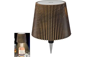 AIMARS Wireless Bottle Lamp, LED Wine Bottle Lamp, Rechargeable Touch Control Wireless Bottle Lampshade with 3 Color Temperatures, for Bedroom, Restaurant, Bar (Bronze, 1-Pack)
