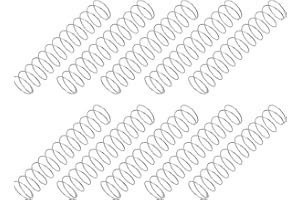 PATIKIL Resorte de Compresión, 0.5mm de Diámetro de Alambre x 10mm de Diámetro Exterior x 50mm de Longitud, 10 Piezas de Acero Inoxidable 304 Muelles de Compresion Mecánica Pequeños