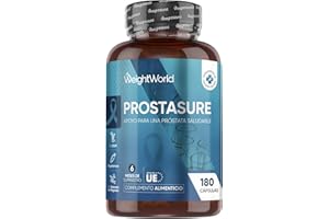 WEIGHTWORLD Saw Palmetto - 180 Cápsulas de Serenoa Repens con Semillas de Calabaza, Ortiga, Zinc, Vitamina D3 y B6 - Suplemento para 6 Meses, Sin Gluten y Sin OGM