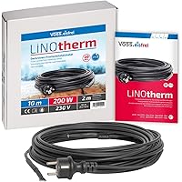VOSS.eisfrei Heizkabel Linotherm 10 Meter lang, besonders hohe Heizleistung, Frostschutz für Dachrinnen und…