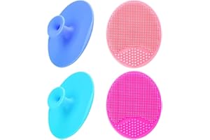 MR LION Baby-Badebürste, Baby-Bürste, Silikon-Massagebürste, Peeling-Bürste, Baby Essential für trockene Haut, Wiegenkappe und Ekzeme, 4 Stück (Klein - 4 Stück)