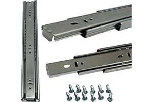 BRESKO 1 Paar (2 Stk.) Schubladenschienen 30-70 cm Vollauszug mit und ohne SoftClose Kugelführung (55cm ohne SoftClose)
