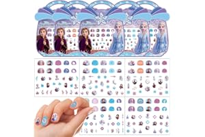 10 Hojas Frozzen Etiqueta Engomada, Calcomanías de Uñas Pegatinas, Etiqueta de Uñas para Niñas, Consejos de Uñas Autoadhesiva
