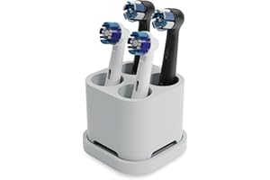Qikfresh - 4 pezzi di porta spazzolini e porta spazzolini | per testine di Oral B, iO, Philips Sonicare, Waterpik, Fairywill | In silicone per uso alimentare