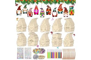 TUIBEIDAMAI Holzanhänger Weihnachten zum Bemalen, 354 Stück Bastelset Weihnachten Kinder, Holz Weihnachtsdeko Anhänger, Christbaumschmuck Holzanhänger, DIY Weihnachtsbaumschmuck