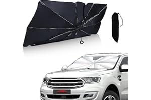 ZATOOTO Parasol Parabrisas Delantero para Coche, Parasol Coche Delantero, Paraguas Parasol Coche, Sombrilla para Parabrisas, Protección UV, Plegable, 150 x 82 cm