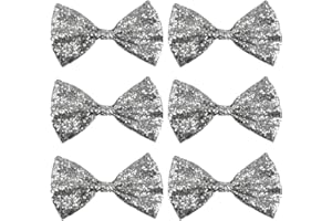 Boland - Nœud papillon pailleté, taille env. 13 cm, élastique, design étroit, carnaval, soirée déguisée