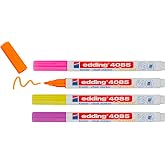 edding 4085 tebeşir kalemi - 2 adet pembe, sarı, turuncu (fosforlu) - 4 adet tebeşir kalemi - 1-2 mm yuvarlak u&ccedil;lu