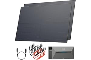 Solarway® All In One Balkonkraftwerk mit Speicher 880W komplett Steckdose - 1,6 kWh Anker Solix 2 PRO Speicher - Solaranlage Komplettset - 440W bifaziale Solarmodule & Anker Speicher & Zubehör