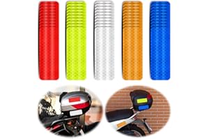 PSYQTSUARY 75 naklejek odblaskowych, taśma odblaskowa o wysokiej widoczności, wodoodporna taśma odblaskowa, taśma zapewniająca bezpieczeństwo, 5 kolorów, 8 × 3 cm