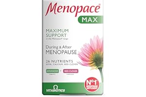 Menopace Max - Menopause & Perimenopause Maximum Support with Calcium, SOYA Isoflavones & Red Clover - UK's No.1 Menopause Supplement Brand