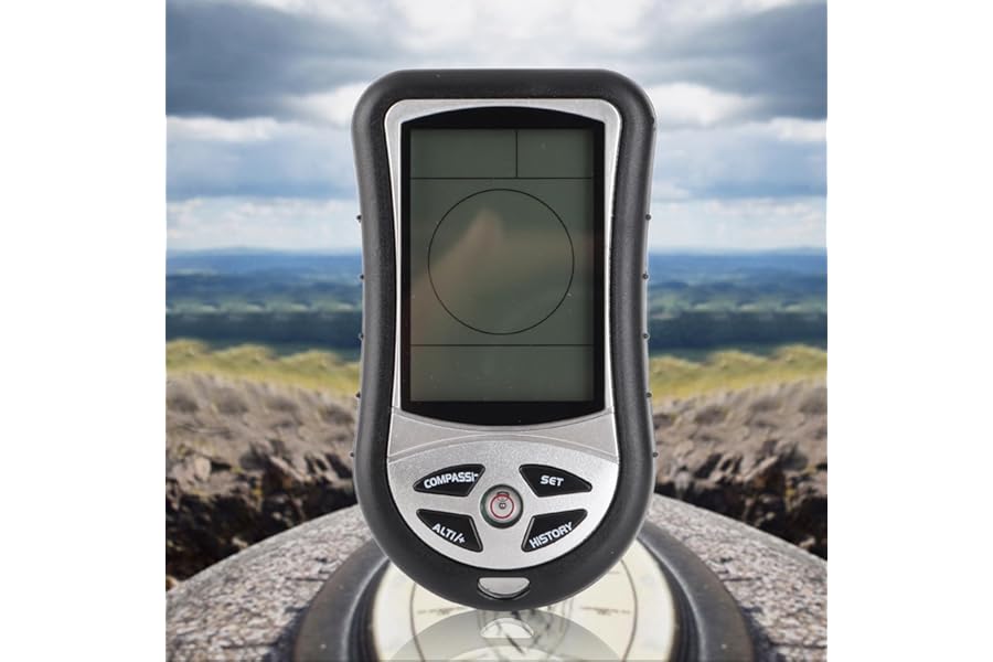 Naroote Electronic Compass Digital Altimeter for Hiking, Convenient to Carry, Precise Information for Outdoor Activities