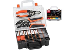 PEBA Crimpzange Stecker Set, Inkl. 20 Stile JST-XH,JST-SM und SYP Steckverbinder, Crimpzange und Abisolierzange, Premium Crimpzange 0,05-0,5mm² für JST(XH/SM/PH/SYP),Dupont,Molex, AMP EI-Serie Stecker