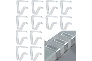 KKSTY 12Pcs Table Cloth Clips,Transparent Clear Tablecloth Clips Plastic Table Cloth Hold Down Clips Table Cloth Holder for Outdoor Picnic Tables Meeting Party (Small)