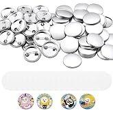 VEVOR Set of 200 Sheets to Make 58 mm Metal Sheets with Pin | Custom Round Pin Metal Covers with Blank Papers Consumables for