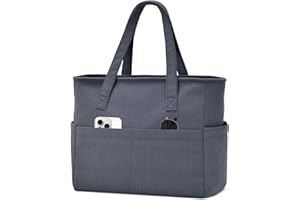 oscaurt Cord Tasche Damen Tote Bag Arbeitstasche mit Laptopfach Handtasche Groß Wickeltasche Beuteltasche Damen Strandtasche Badetasche Uni Tasche für Arbeit Reisen