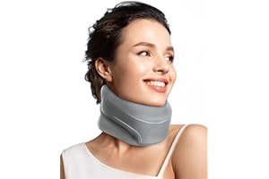 ‎BETOVIN BETOVIN Nackenstütze gegen Nackenschmerzen, Weiche & Verstellbare Halskrause für Schlafen, Neck Support zur Unterstützung der Halswirbelsäule Druckentlastung, für Frauen und Männer(Grau, M)