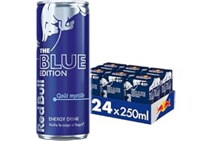 Red Bull, Boisson énergisante, Goût Myrtille 4x250ml (6 packs de 4x250ml - 24 canettes)