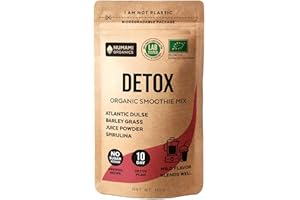 NUMAMI Bio Detox Smoothie Pulver mit gesunder Spirulina, Atlantic Dulse und Gerstengrassaftpulver, Premium Qualität, Superfood aus Europa