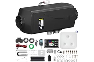 VEVOR Chauffage Diesel 12V 5KW Réchauffeur d'air diesel kit de réchauffeur d'air avec Commutateur LCD carburateur en plastique pour voiture camions VR Croisières