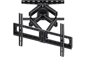 HOME VISION Heavy Duty Full Motion TV Wall Mount Bracket for 32-85 Inch Flat/Curved Screens, Swivel & Tilt, 60kg/132lbs Capacity, Max VESA 600x400mm, Fits Most 40 43 50 55 65 70 75+ Inch TVs, HV6601