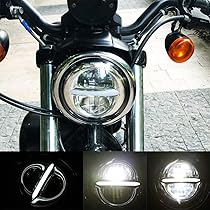 Faro LED Moto 7 Pollici JMTBNO - Con DRL E Frecce, Per Harley, Jeep Wrangler, 45W - Foto 5