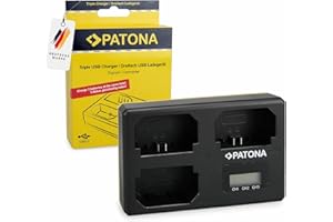 PATONA Triple Chargeur (USB-C Câble) pour NP-FZ100 FZ100 Batterie Compatible avec Sony Alpha FX3 FX30 A1 A9 A9II A7RIII A7RIV A7SIII A7III A7IV A6600 A7C ILME-FX3 ILME-FX30 ZV-E1 BC-QZ1
