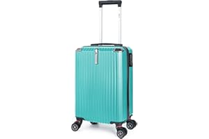 Artebeads Maletas de Viaje Pequeña,Equipaje de Mano Rígida Polipropileno con 4 Ruedas Giratorias y Cierre de Combinación Maleta de Cabina Mini para Niños,Maletas de Viaje Cabina（37*22*52cm，AZUL LAGO）