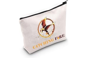 LEVLO Bolsa de maquillaje con cremallera inspirada en la película del hambre, regalo inspirado en la película del hambre, bolsa con cremallera para mujeres y niñas