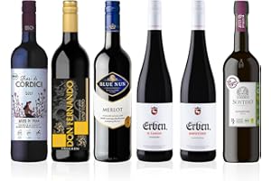 ‎LANGGUTH ERBEN LANGGUTH Erben Europa Rotweinreise Probierpaket (6 x 0.75 l) Weinprobierpaket mit Rotweinen aus Deutschland, Italien, Frankreich und Spanien Wein-Set