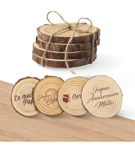 90Mm Dessous De Verre Rond Sous-Verres 4Mm Épais Liège Coupe Tapis