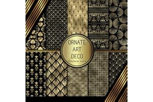 Scrapbook Paper: Ornate Art Deco: Double Sided Craft Paper For Card Making, Origami & DIY Projects | Decorative Scrapbooking Paper Pad