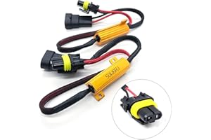 O-NEX LED Resistor Kit HB4 9006 HID Relay Harness Adapter Anti Flicker Error Decoder Warning Canceller (fits: 9005, 9145, H10)