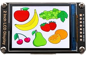 xicoolee 2 Inch SPI LCD Display Module 240 x 320 Resolution, ST7789V Controller, IPS TFT Screen, Compatible with Arduino, Raspberry Pi, ESP32, STM32, 3.3V/5V Input, RGB Colour Panel
