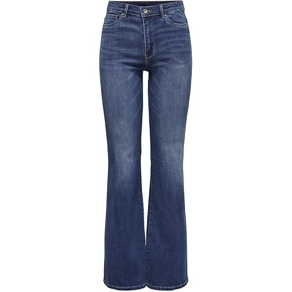 LTB Jeans Dames Novi - Uitlopend Fit met hoge taille en ritssluiting in grijs van katoenmix - Maat W28L30, Oriane Wash 55201, 28W x 30L