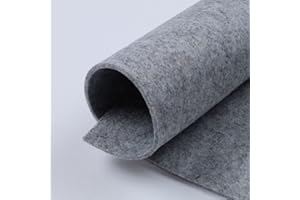 MONDO TESSUTI Fogli di Feltro SPESSORE 3MM VERO FELTRO Dimensione 50x36cm - 39 Colori Disponibili - Altissima Qualità - Ideale per Hobbistica (Grigio Chiaro Melange)