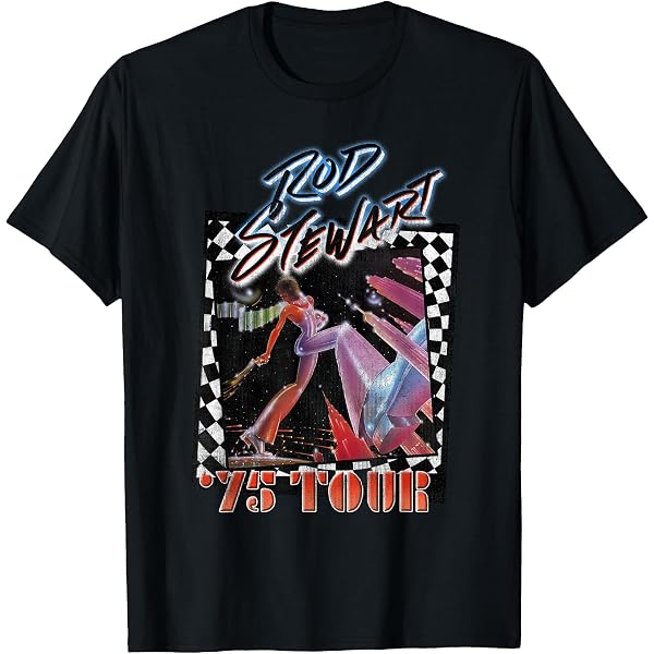 Rod Stewart - Maglietta ADMAT Unisex RO8163 (M) (Nero