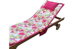 L'Emporio Casa Telo Mare Piscina con tasche in morbida Microfibra sdraio lettino Digitale colori vari (Farfalle)