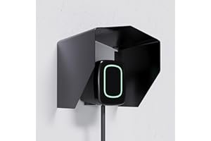 EVify Wallbox Wetterschutz aus rostfreiem Stahl für kompakte Wallboxen • Schutzdach Wallbox Abdeckung • Wetterschutzdach Regenschutz Überdachung für EV Ladestation