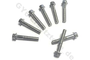 GY6-ERSATZTEILE_DE VARIOMATIK - KICKSTARTER DECKEL SCHRAUBEN SET 8 STÜCK für SARO SPORT AGM BENZHOU YIYING YY50QT FLEX TECH HYOSUNG EPPELLA GMX 50 YIBEN ZNEN KYMCO JINAN QINGQI REX RS FOSTI MOTOR ROLLER