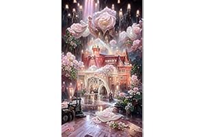 WOPLAGYREAT Diamond Painting Peinture Diamant Broderie Paysage Adulte Fleur One Piece Tableau Perle Grand Format A Coller Loisir Creatif Mosaique 5d Complet Decoration Chambre Salon Murale Poster Floral