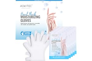 Aokitec Handmaske, 5 Paar Handmaske Handschuhe zur Reparatur trockener Hände, Feuchtigkeitshandschuhe zur Nagelpflege nach der Entfernung von Nailart, Handpflege für Männer und Frauen