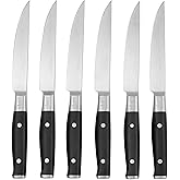 Ninja Foodi StaySharp 6 Steak Knives for use with StaySharp Knife Sharpener, 6-Piece Set, Stainless Steel with Sharp Precise 
