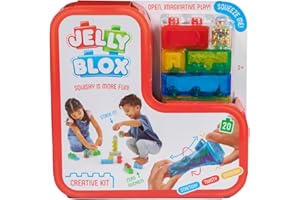 GOLIATH JELLY BLOX - Kit Creativo - 20 Bloques de Construcción Táctiles de Formas Diferentes - Juego de Construcción para Niños desde 2 Años - Bloques Extensibles, Flexibles y Suaves - Motricidad Fina
