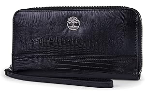 Timberland Leather RFID Zip Around Wallet Clutch with Wristlet Strap, Braccialetto Donna, Taglia Unica