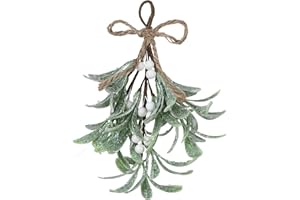 GISOOM Decorazione di Vischio da 9,1 Pollici, Steli Floreali di Vischio Artificiale, Plettri di Vischio Artificiale con Bacche Rosse, Ornamento da Appendere Al Vischio di Natale per la Decorazione(#2)